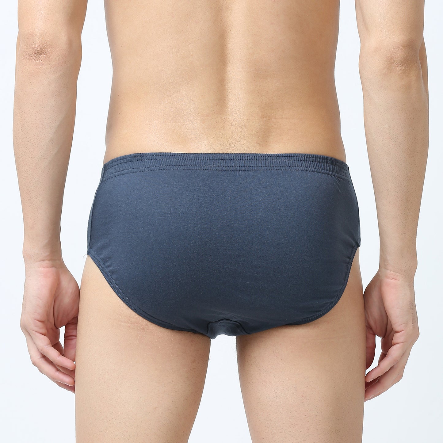 Men's Brief -100% Premium Cotton - Inner Elastic - Lycra waist Band-Pack of 2