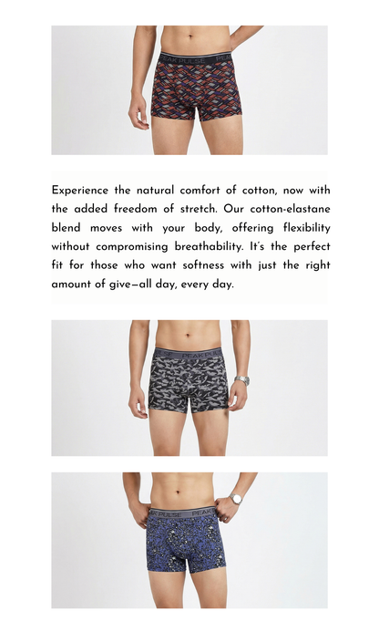 Mens Stretch Trunks - Cotton Lycra